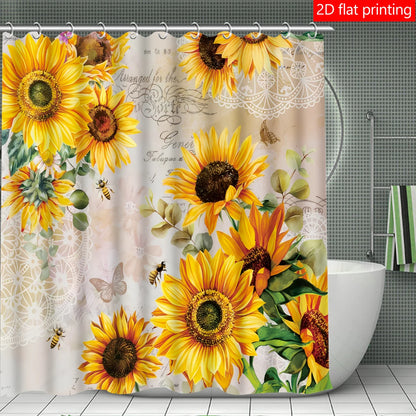 Sunflower Shower Curtain Set