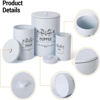 Farmhouse Kitchen Storage Canisters Set with Lids