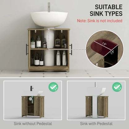 Farmhouse Sink with Barndoor Storage Cabinet