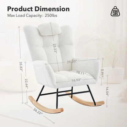 Fluffy Glider Rocker
