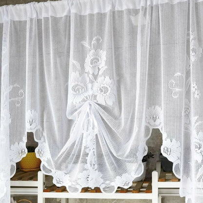 Farmhouse Short Lace Window Valance