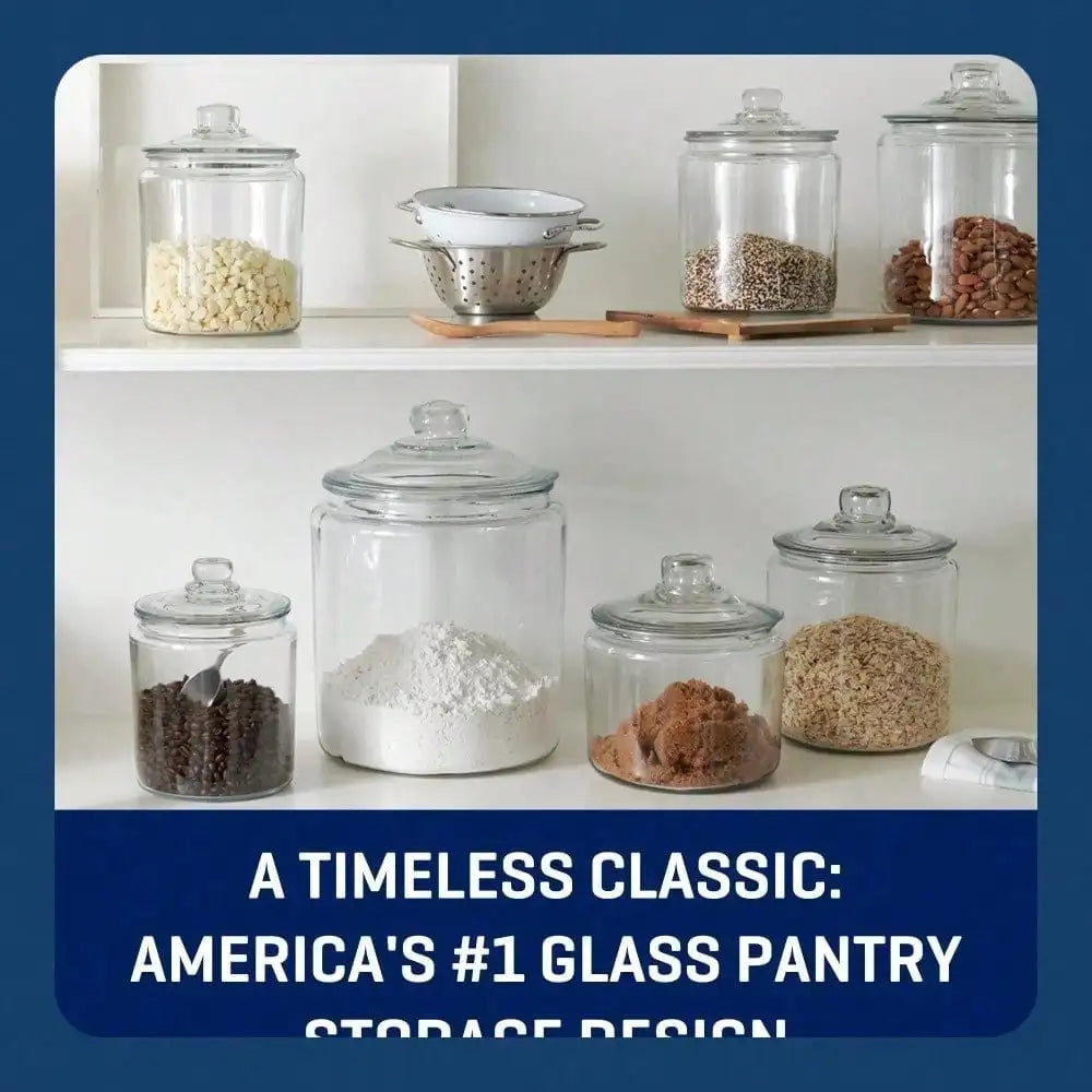Glass jar with lid, 1/2 gallon
