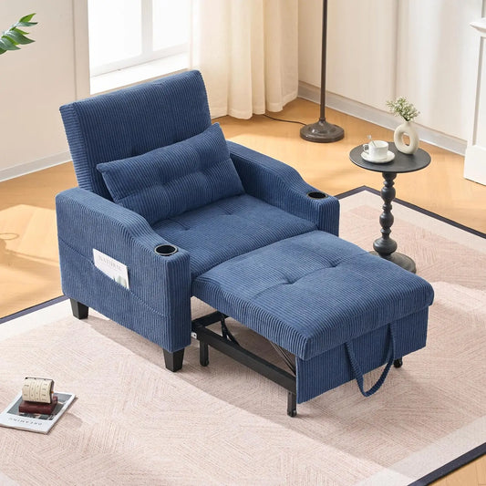 Convertible Sleeper Chair with Adjustable Backrest