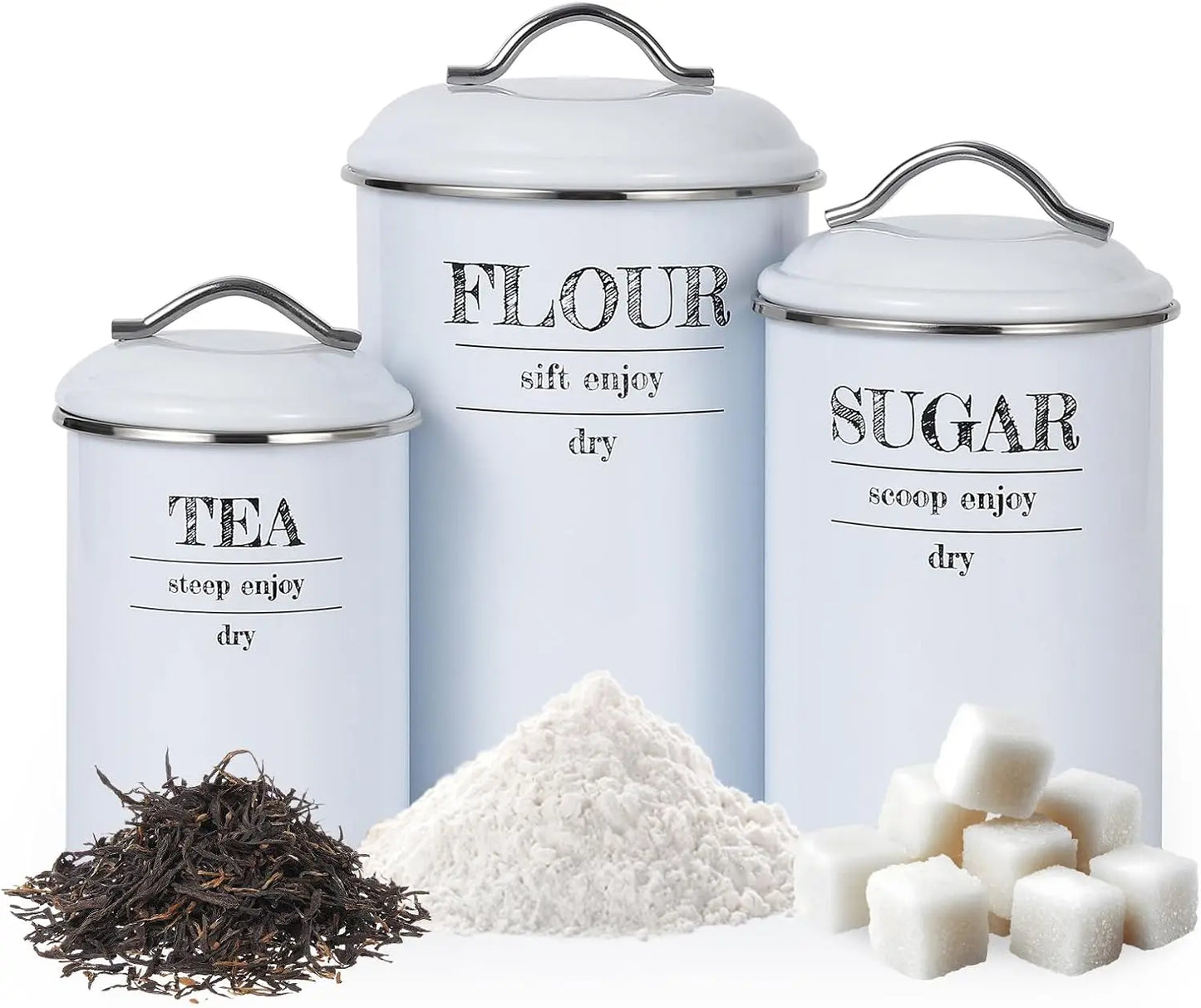 Farmhouse Kitchen Storage Canisters Set with Lids