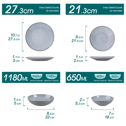 Embossed Stoneware Tableware Set