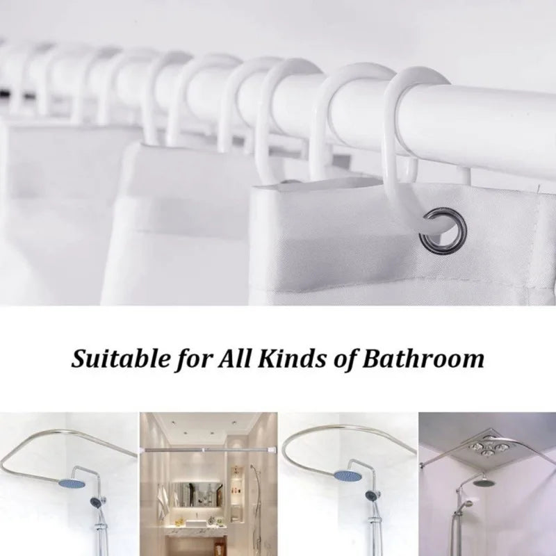 Waterproof Shower Curtain with 12 Hooks Geometric