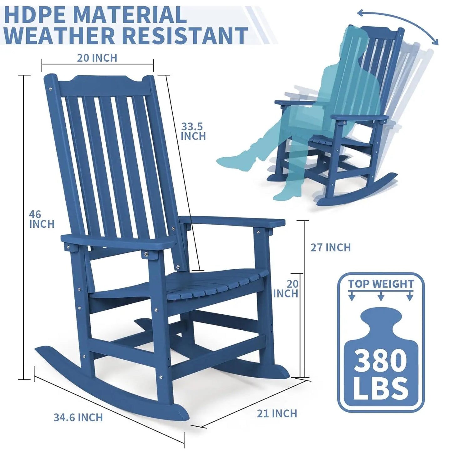 Farmhouse Rocking Chairs Set