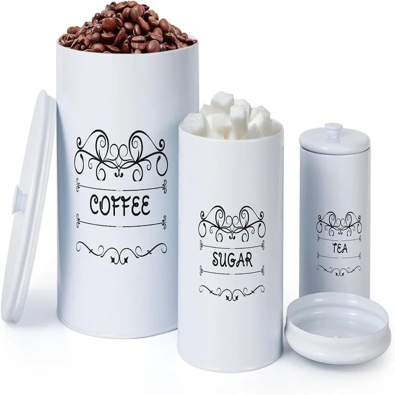 Farmhouse Kitchen Storage Canisters Set with Lids