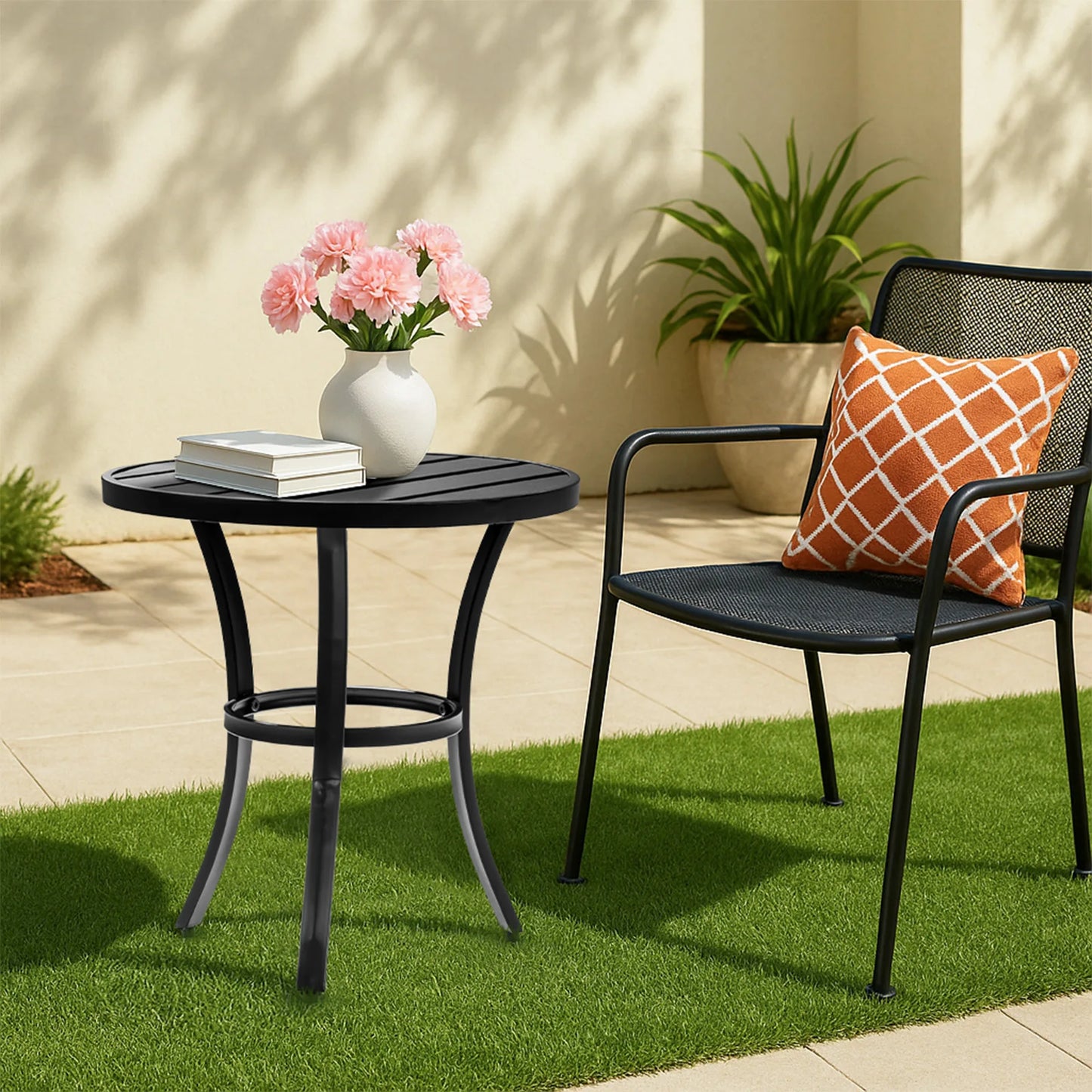 Outdoor Round Small Metal Table