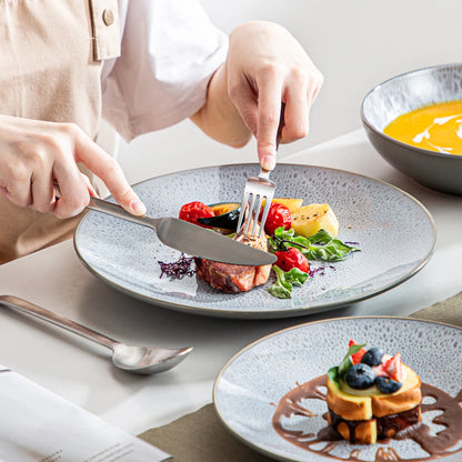 Embossed Stoneware Tableware Set