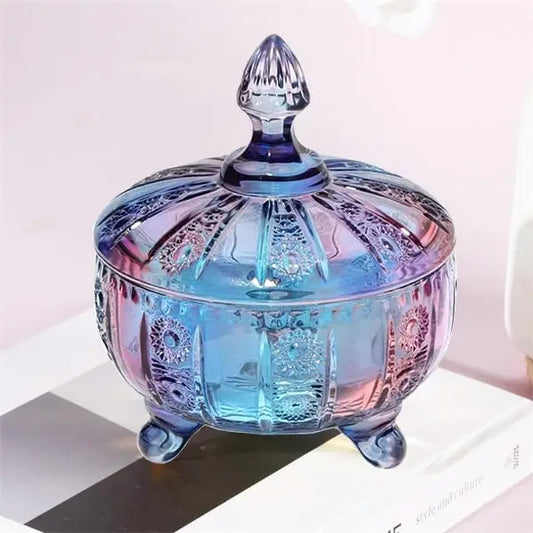 Glass Candy Dish with Lid