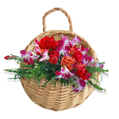 Rustic Flower Pot Basket Wicker Storage Container