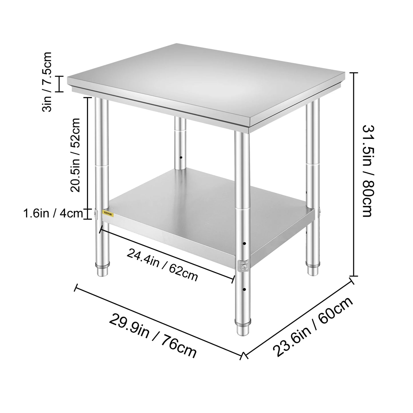 Stainless steel  Kitchen Worktable
