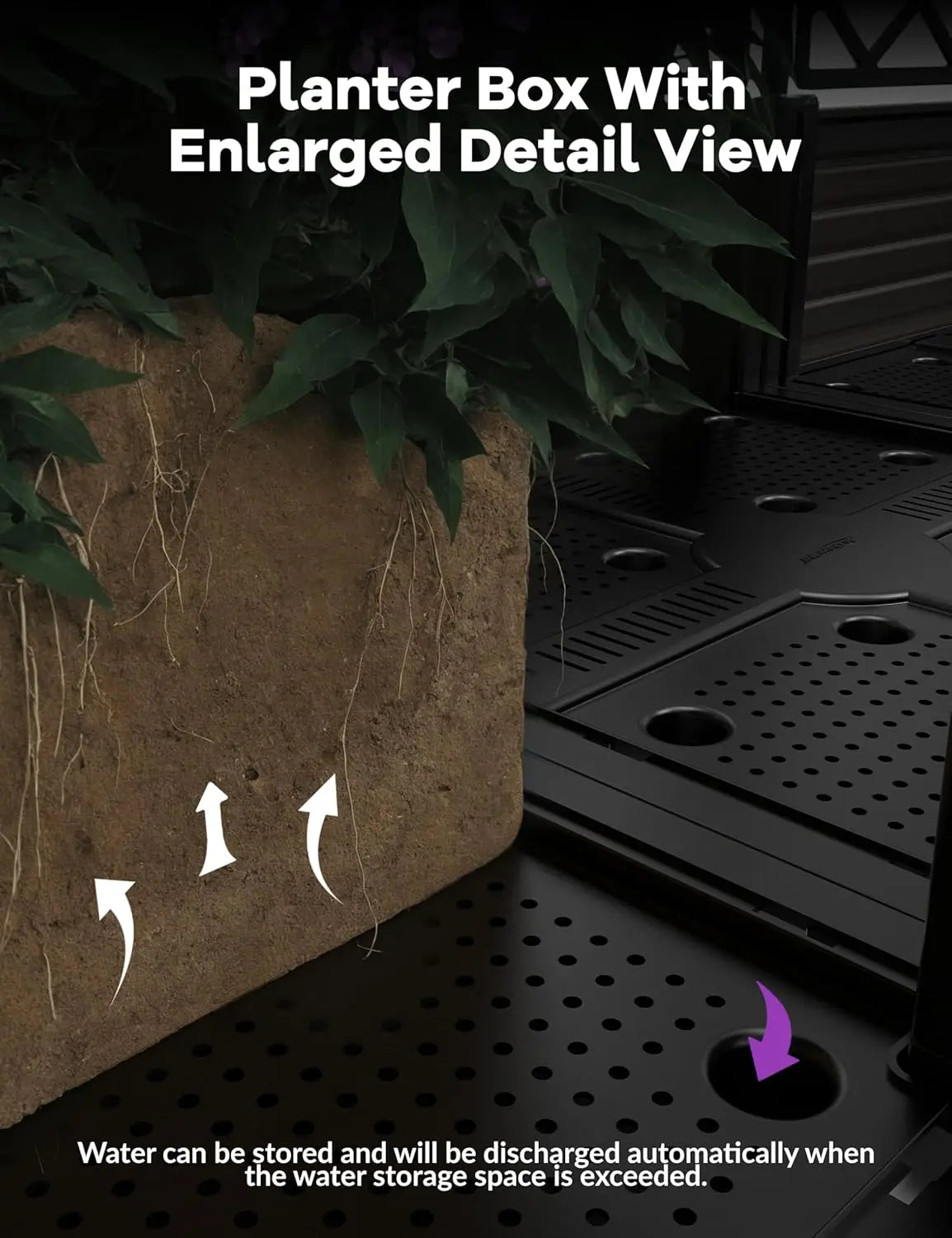 Outdoor Raised Planter Box w/ Trellis