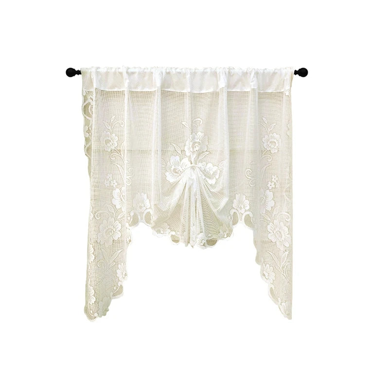 Farmhouse Short Lace Window Valance