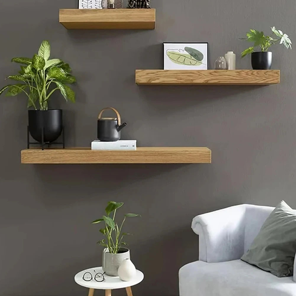 Wooden Shelf with Compartment Storage