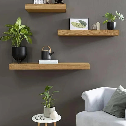 Wooden Shelf with Compartment Storage