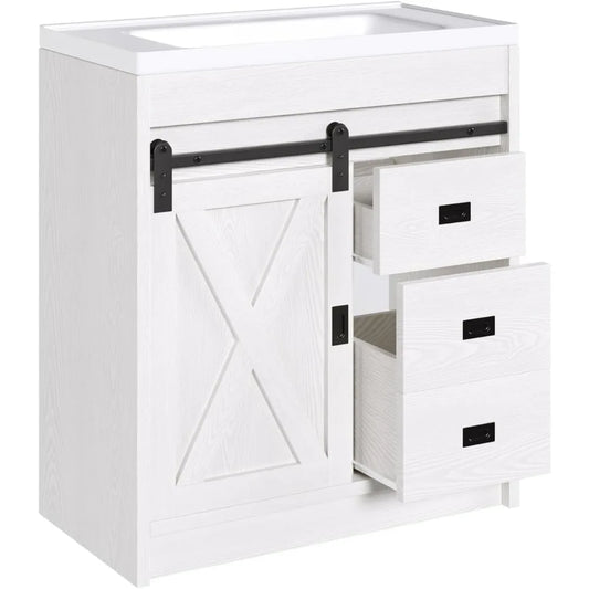 Rustic Barndoor Style Vanity with Sink