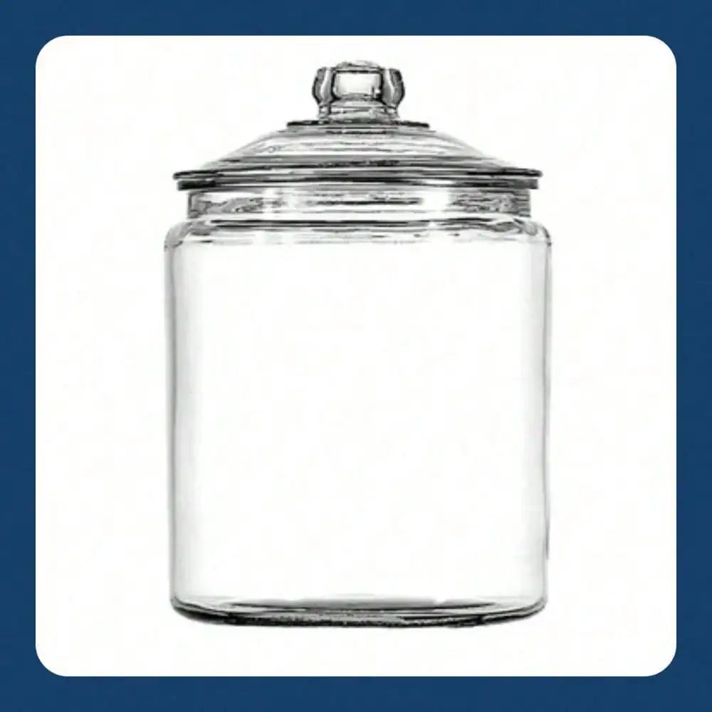 Glass jar with lid, 1/2 gallon