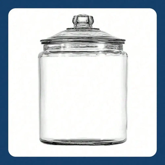 Glass jar with lid, 1/2 gallon
