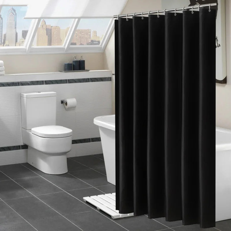 Waterproof Shower Curtain with 12 Hooks Geometric