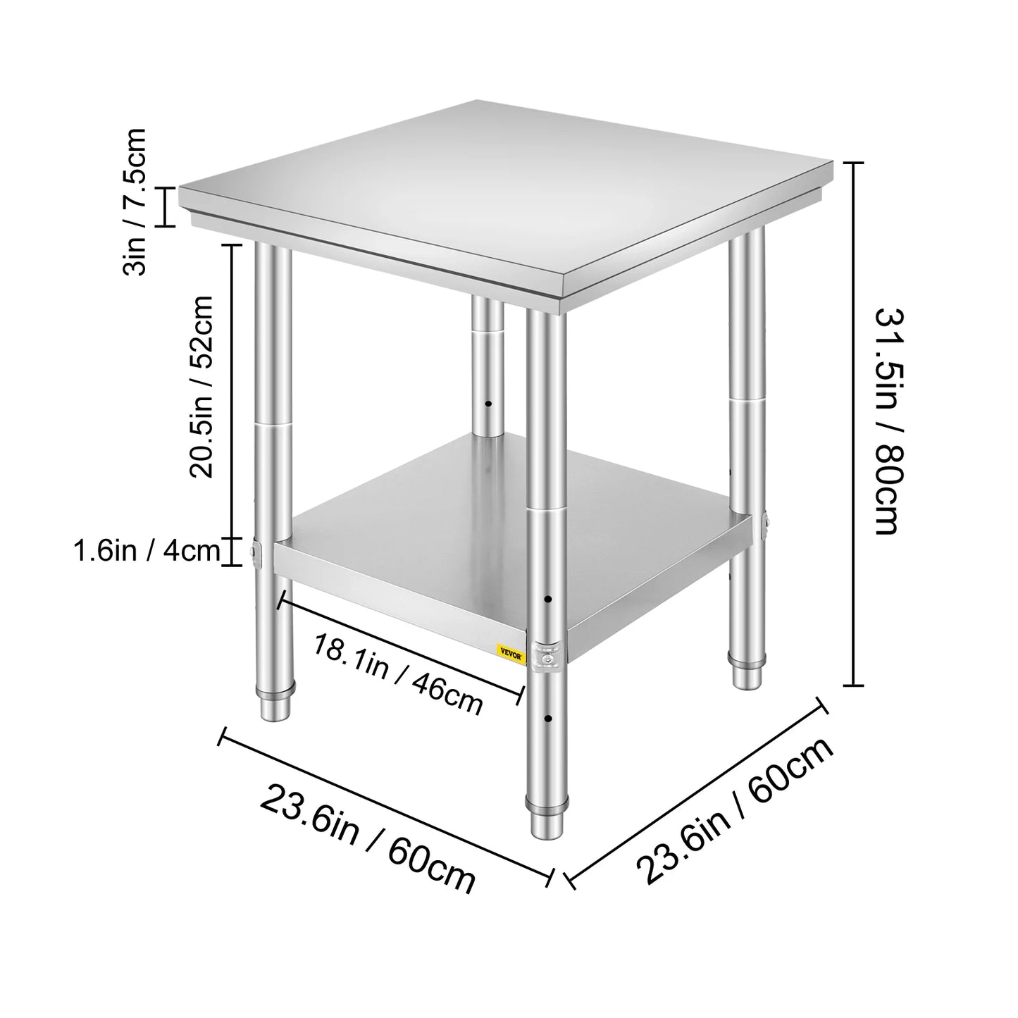 Stainless steel  Kitchen Worktable