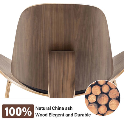 Solid Wood Three-Legged Chair