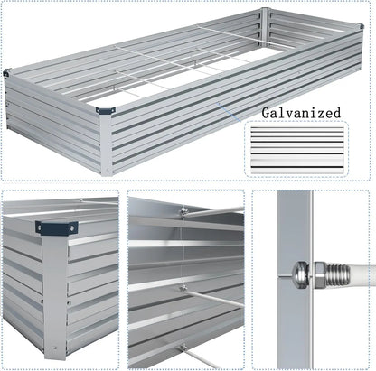 2-Pack Galvanized Steel Raised Garden Bed Kit