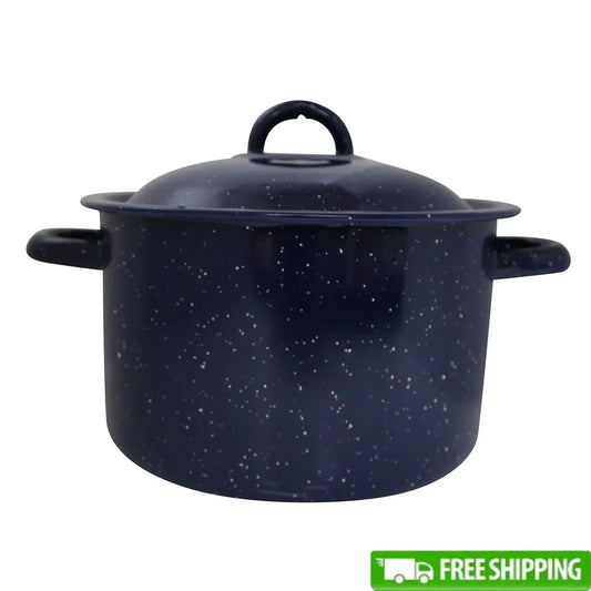 Enamel Stock Pot with Double Handles