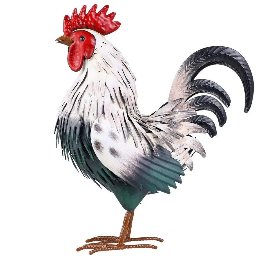 Rooster Metal Garden Statue