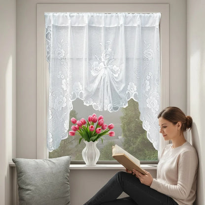 Farmhouse Short Lace Window Valance