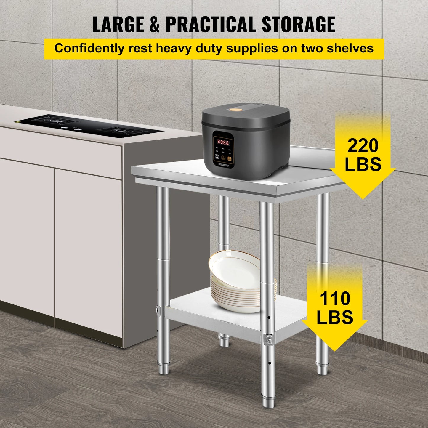 Stainless steel  Kitchen Worktable