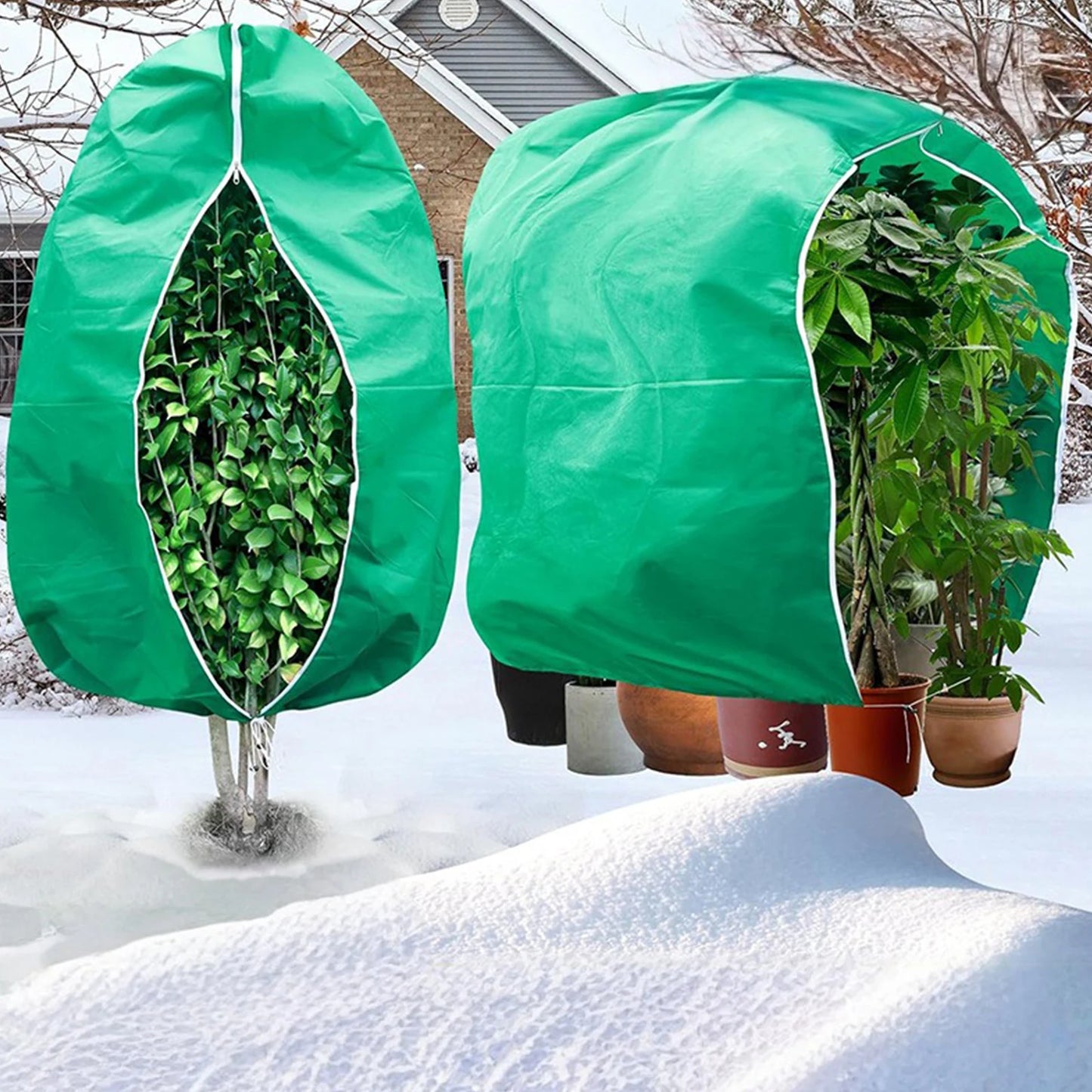 Frost Plant Protection Covers with Drawstring
