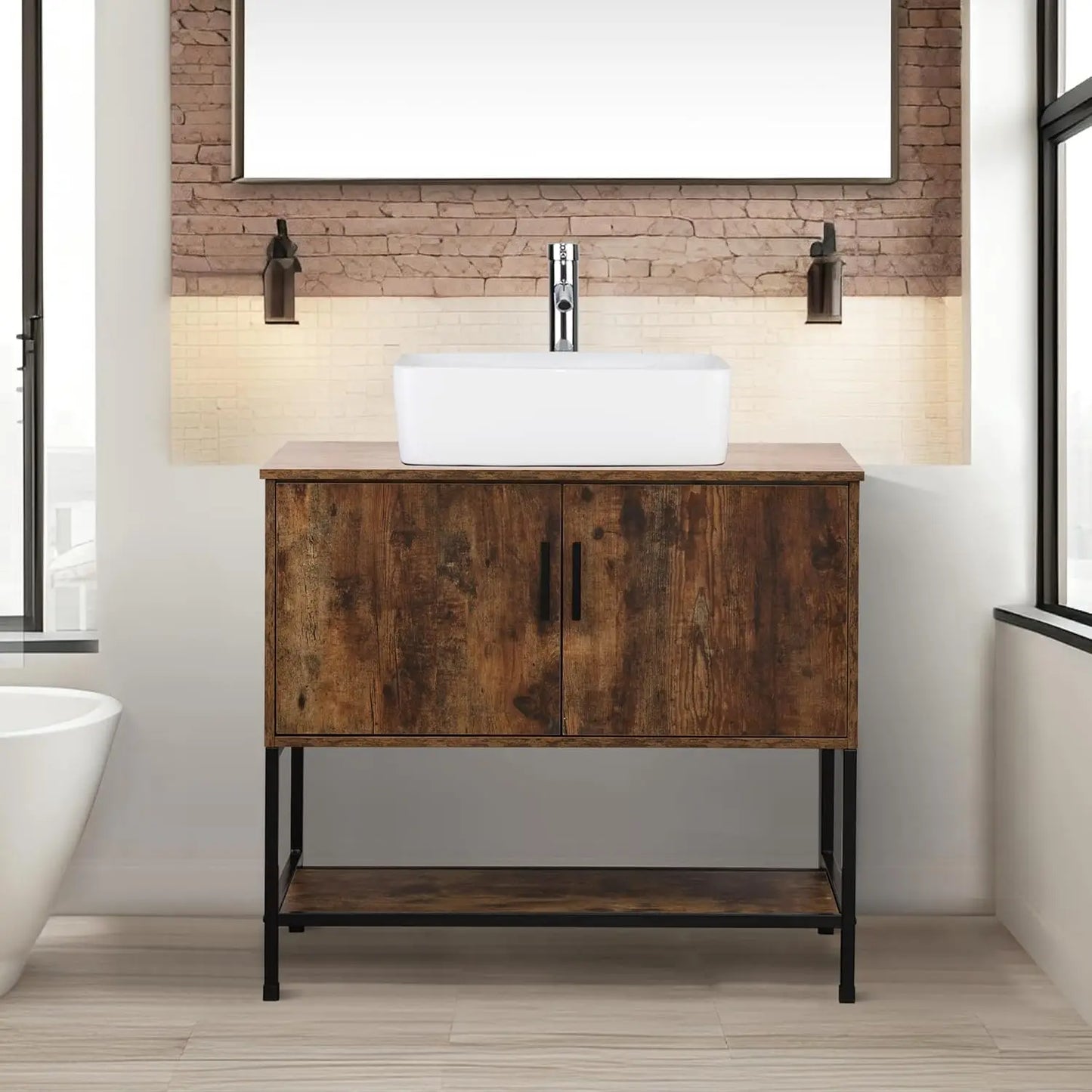 Rustic Bathroom Vanity with Sink