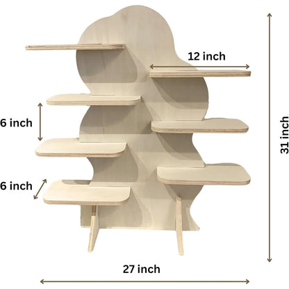 Natural Wood Display Shelf