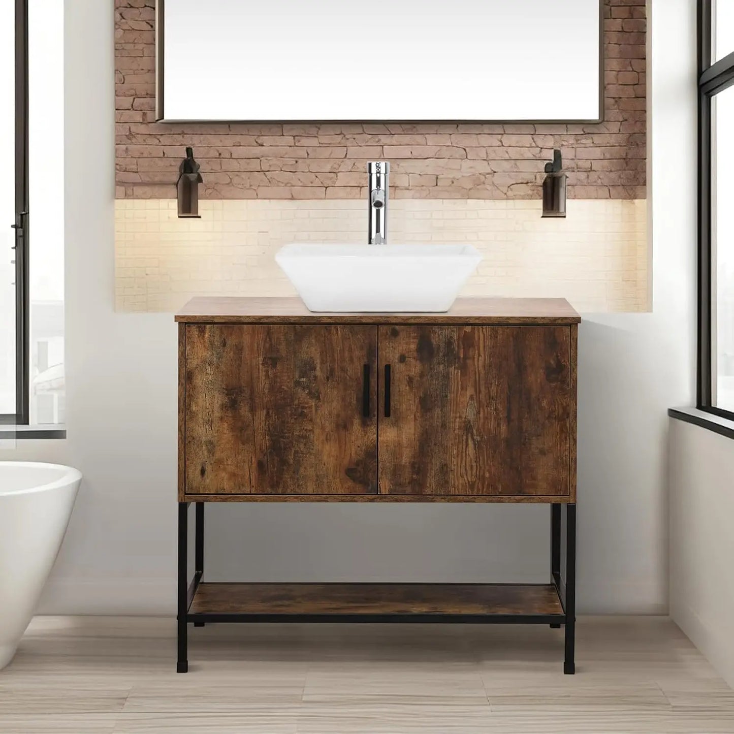 Rustic Bathroom Vanity with Sink