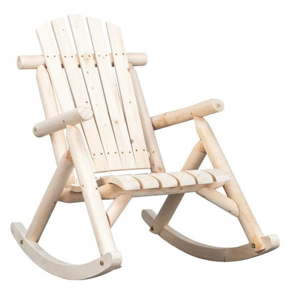 Rocking Chair Indoor/Outdoor Wooden Log Color-