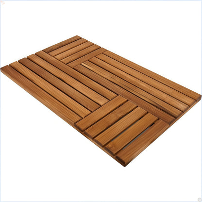 Large Teak Wood Bath Mat