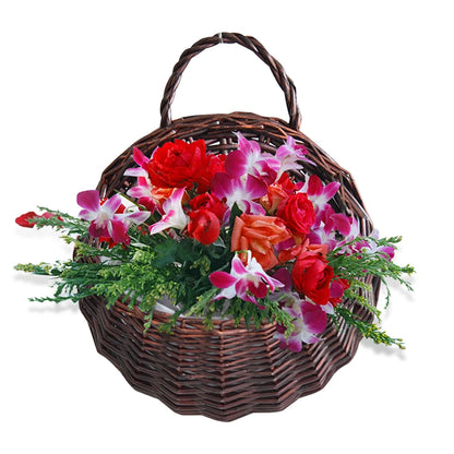 Rustic Flower Pot Basket Wicker Storage Container