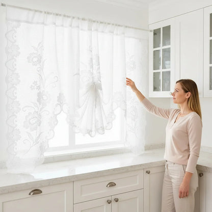 Farmhouse Short Lace Window Valance