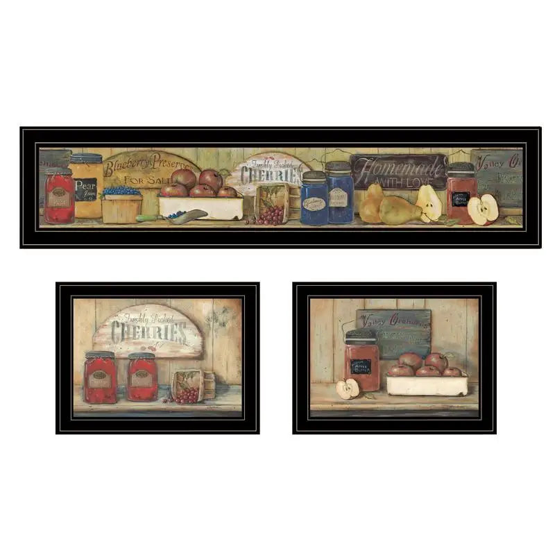 Country Kitchen Framed Wall Art Set