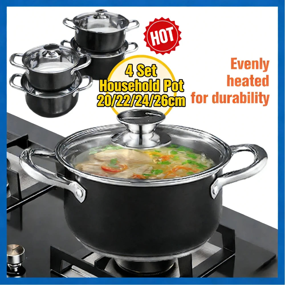 Farmhouse Stainless Steel Cookware Set