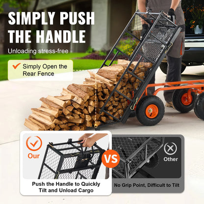 Garden Cart Metal  Dump Cart