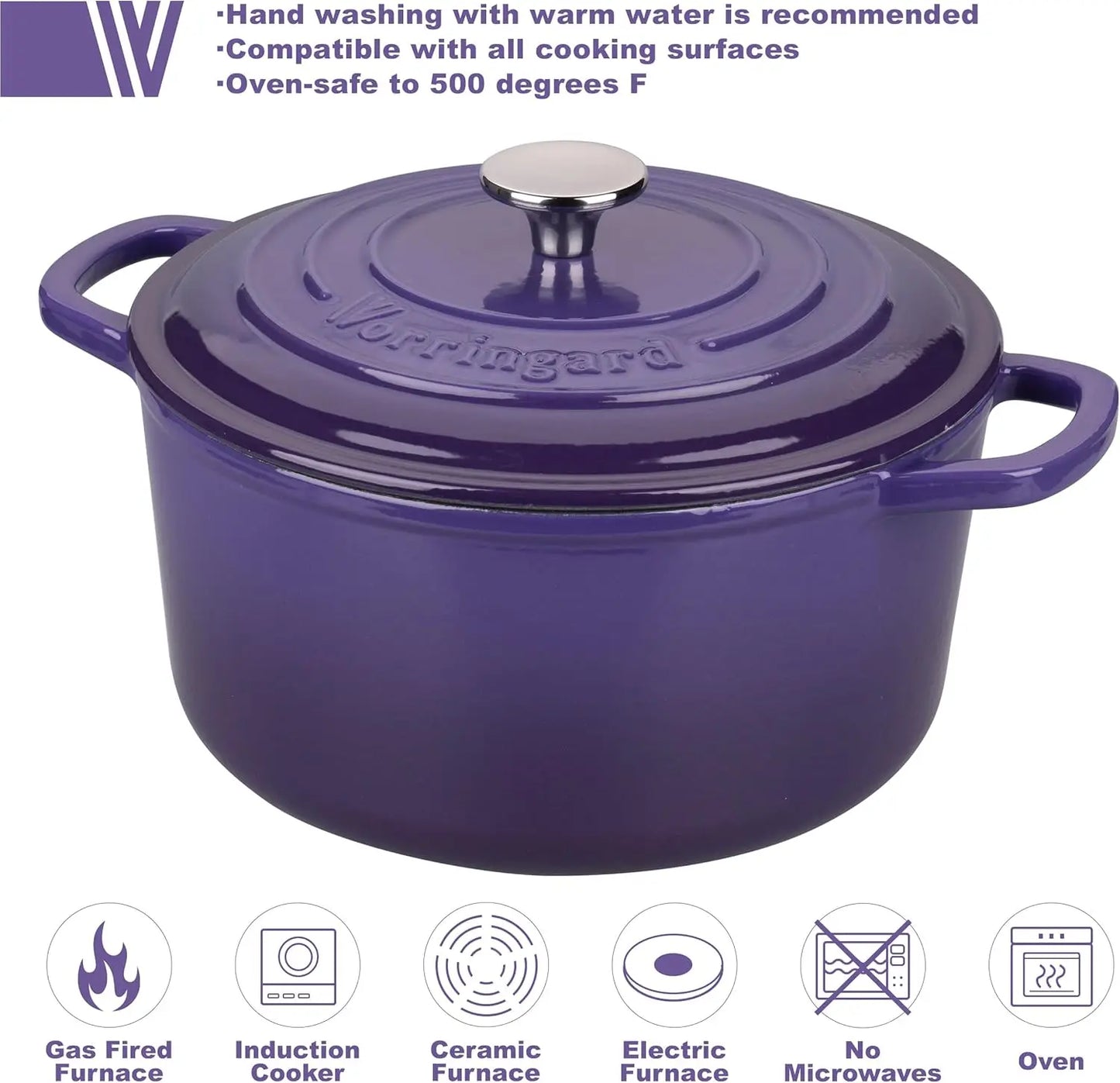 Enameled Cast Iron Dutch Oven with Lid