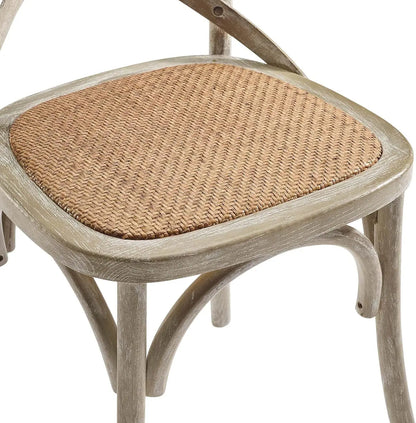 Gray Rustic Farmhouse Dining Chair