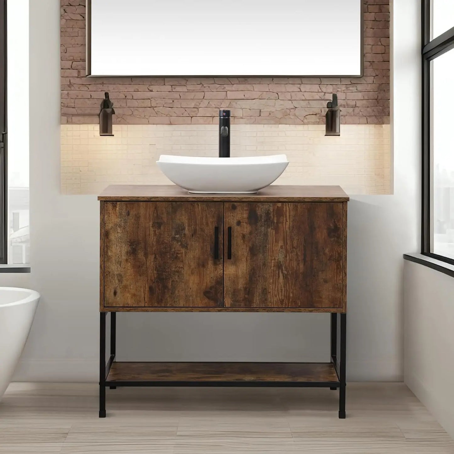 Rustic Bathroom Vanity with Sink