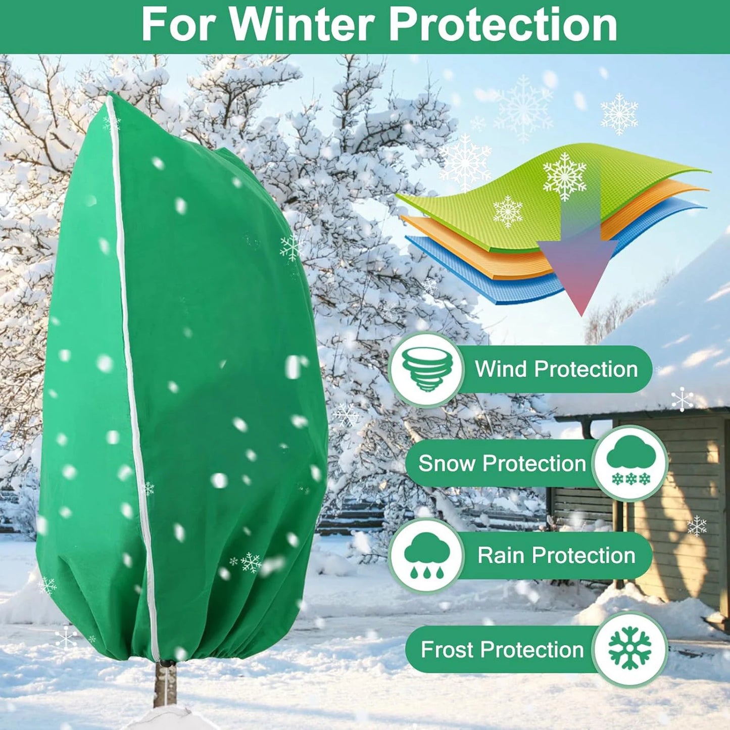 Frost Plant Protection Covers with Drawstring